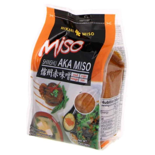 HIKARI MISO Miso de riz rouge de qualité supérieure de Shinshu 400 G.